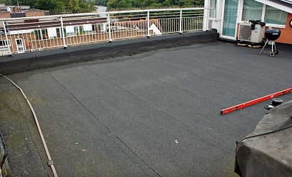 Укладка утолщенного керамогранита на крыше (часть 1)