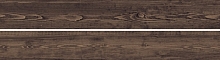 Керамогранит Гранд Вуд коричневый тёмный обрезной 20х160